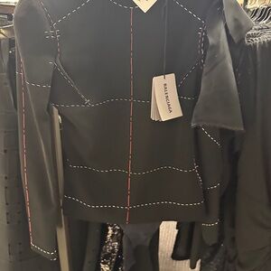 Balenciaga Black jersey bodysuit size 36/4